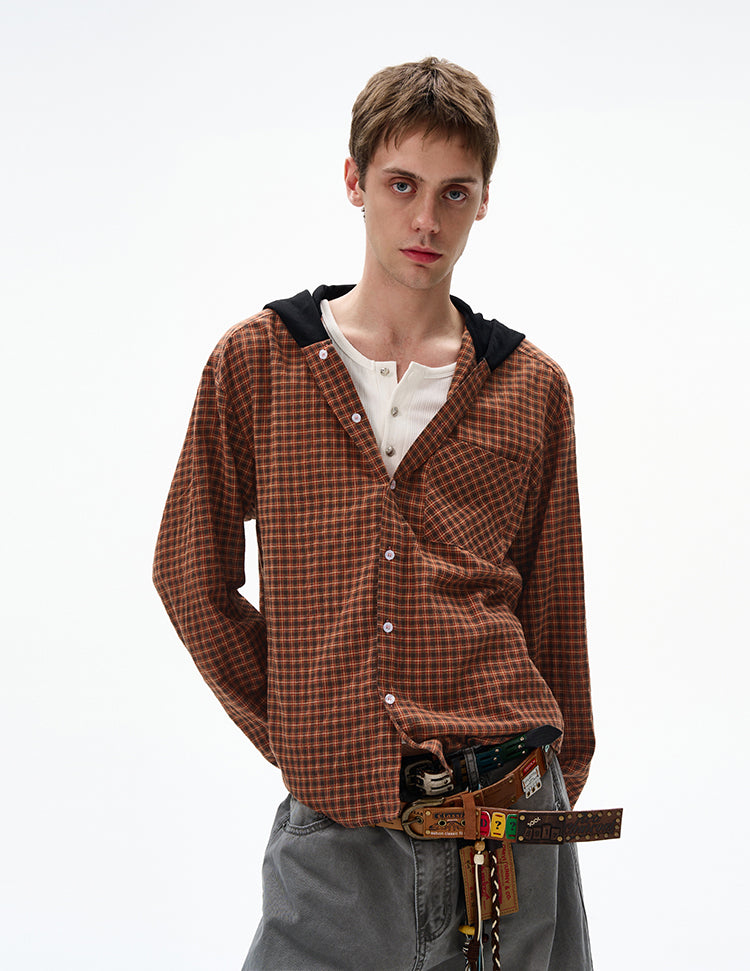 MADWITCH UNISEX COMMUTER HOODED SHIRT #CR602