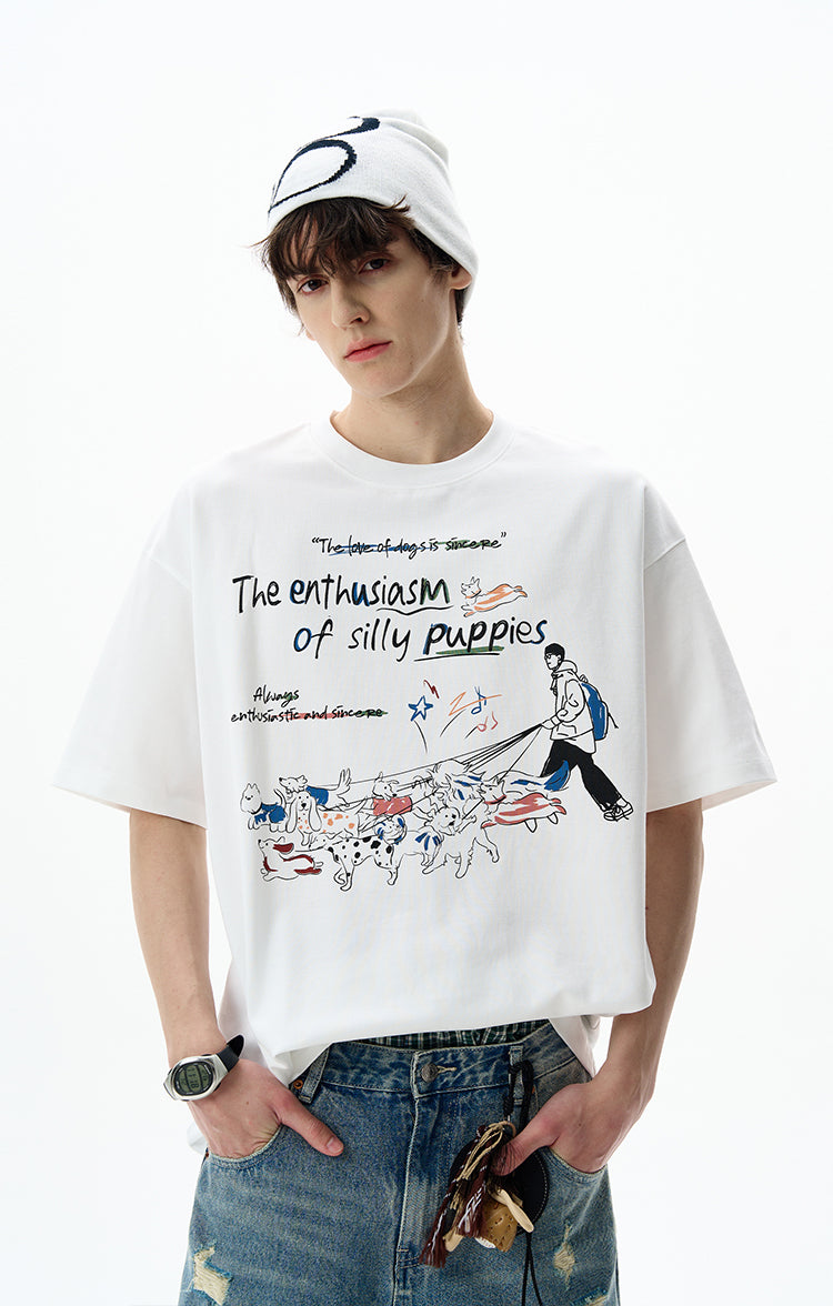 MADWITCH FUN PRINT CREWNECK TEE #880320