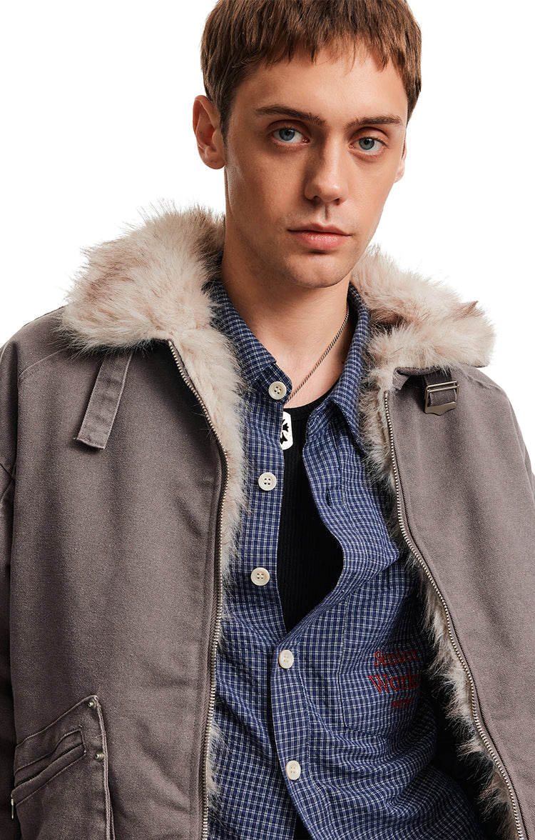 MADWITCH DENIM PILE PARKA #BM350