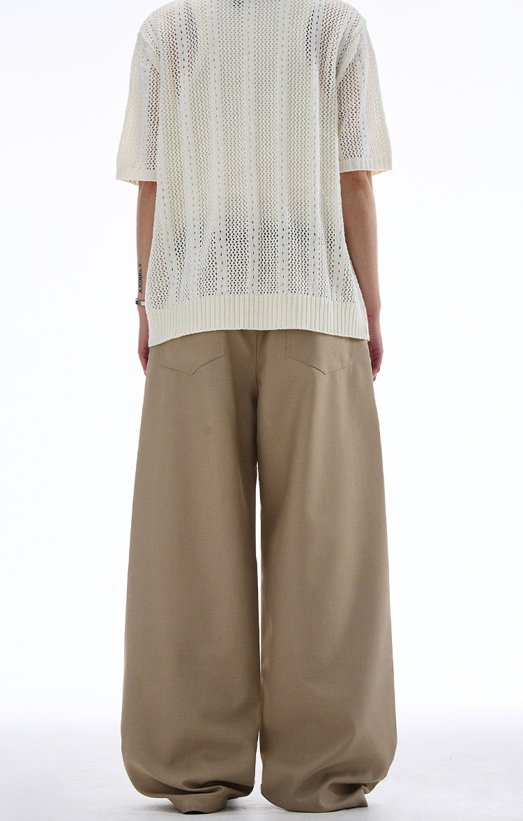 MADWITCH LOOSE STRAIGHT-LEG CASUAL PANTS #CK6657