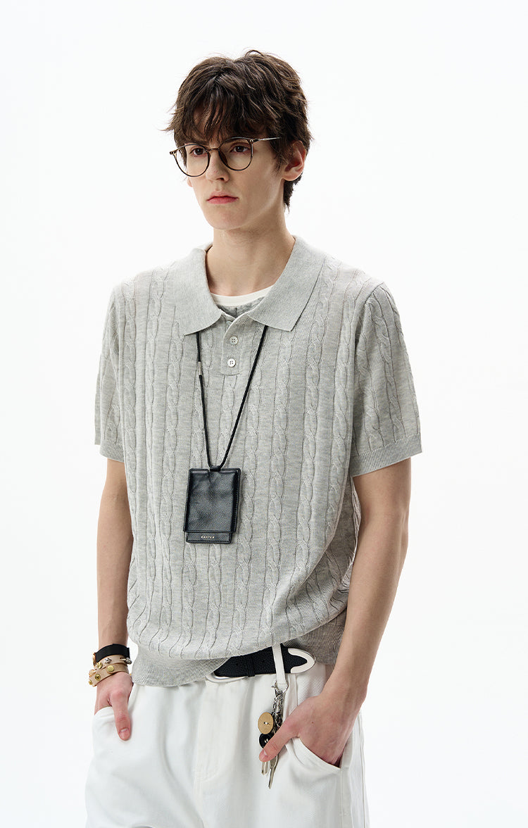 MADWITCH POLO KNIT TEE #LX010