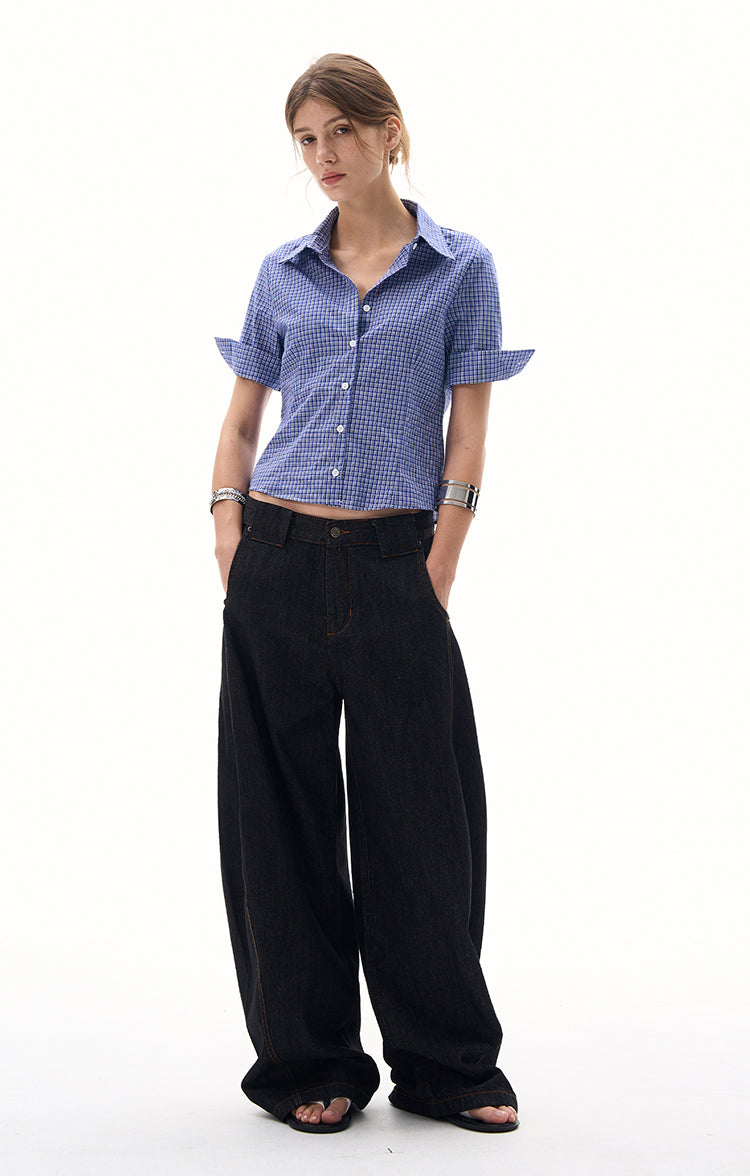 MADWITCH SHORTS-LENGTH STRUCTURED SHIRT #CY156