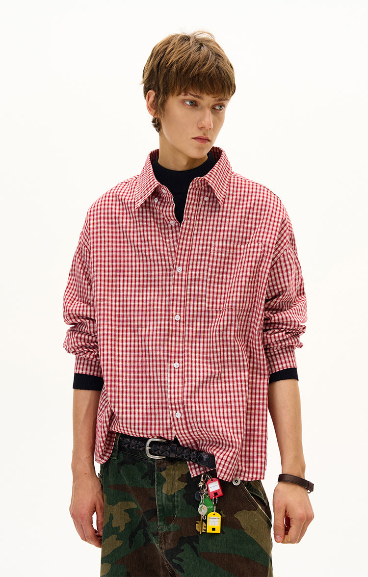 MADWITCH UNISEX VERSATILE CHECKERED SHIRT #CR6213