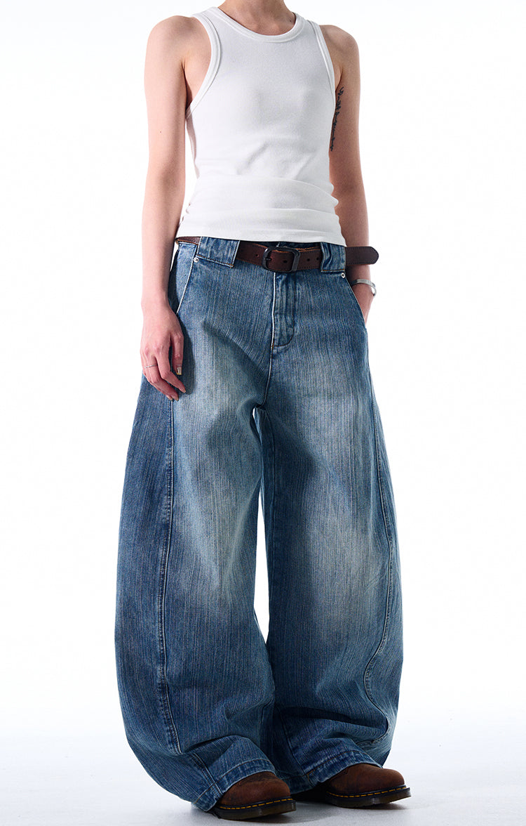 MADWITCH HEAVYWEIGHT LOOSE-FIT WASHED JEANS #DR8802