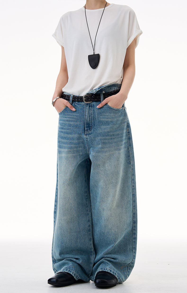 MADWITCH IRREGULAR WASH DENIM PANTS #CK9652
