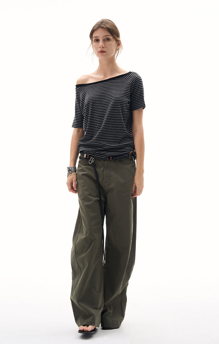 MADWITCH ASYMMETRIC SLIM TEE #G25