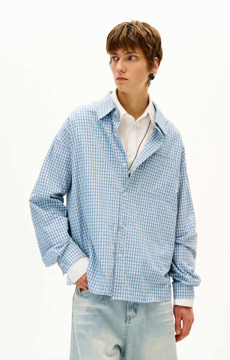 MADWITCH UNISEX CLASSIC PLAID BUTTON-UP SHIRT #CR6211