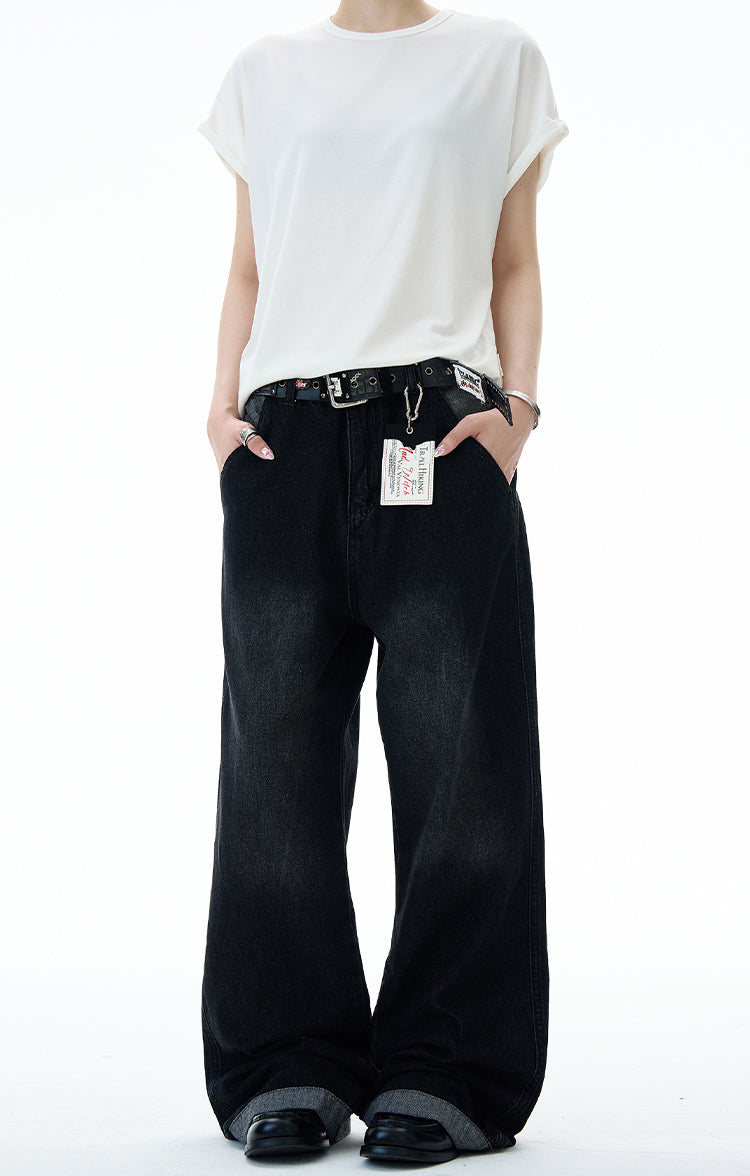 MADWITCH VINTAGE WASH STRAIGHT LEG JEANS #RK157