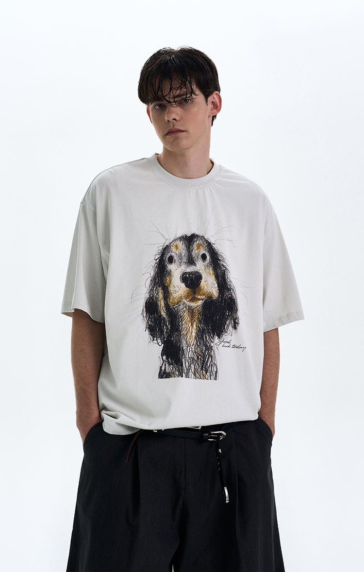 MADWITCH PUPPY PRINT TEE #990635