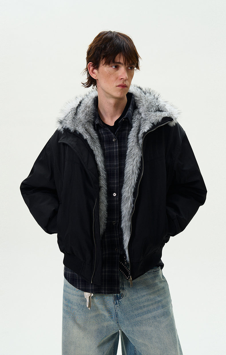 MADWITCH LOOSE FIT FUR-COLLAR JACKET #990219