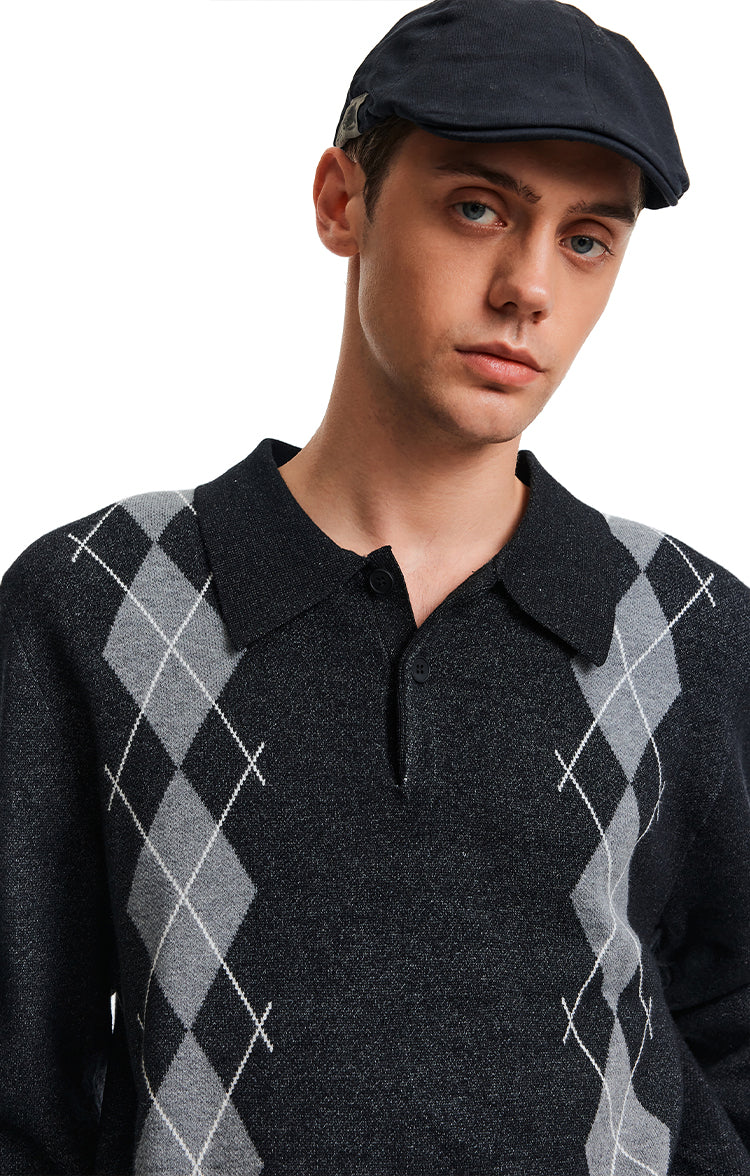 MADWITCH POLO DIAMOND KNIT #MFY236