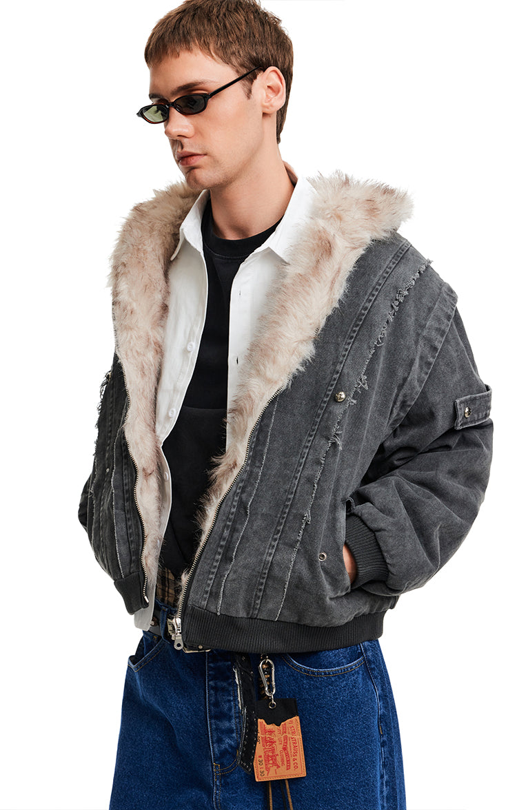 MADWITCH SHEAR CROP PARKA #BM325