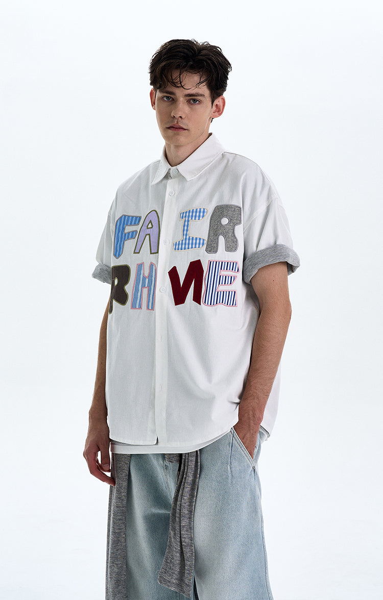 MADWITCH EMBROIDERED SHORT SLEEVED SHIRT #L653