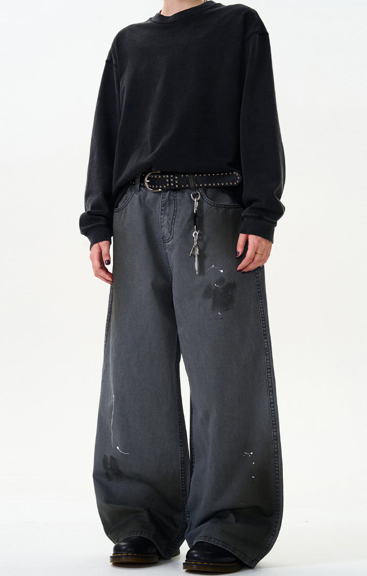 MADWITCH STRAIGHT-LEG WIDE-LEG JEANS #CK9332