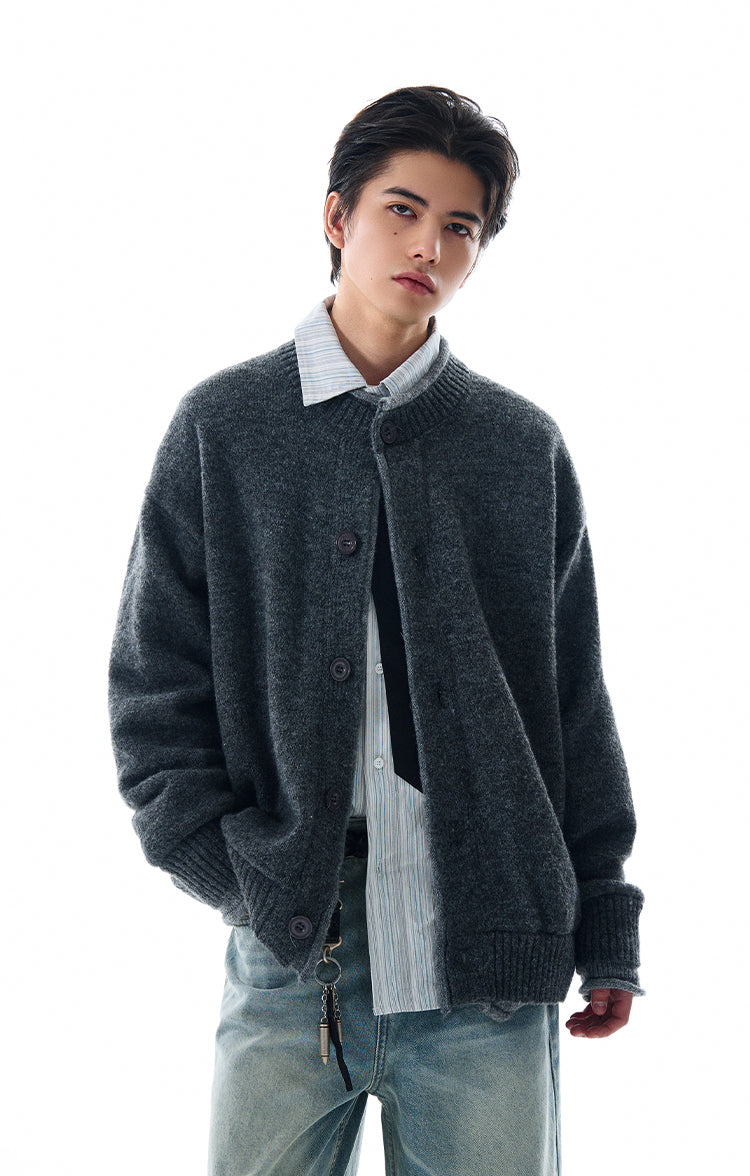 MADWITCH FAUX TWO-PIECE CARDIGAN SWEATER #MY010