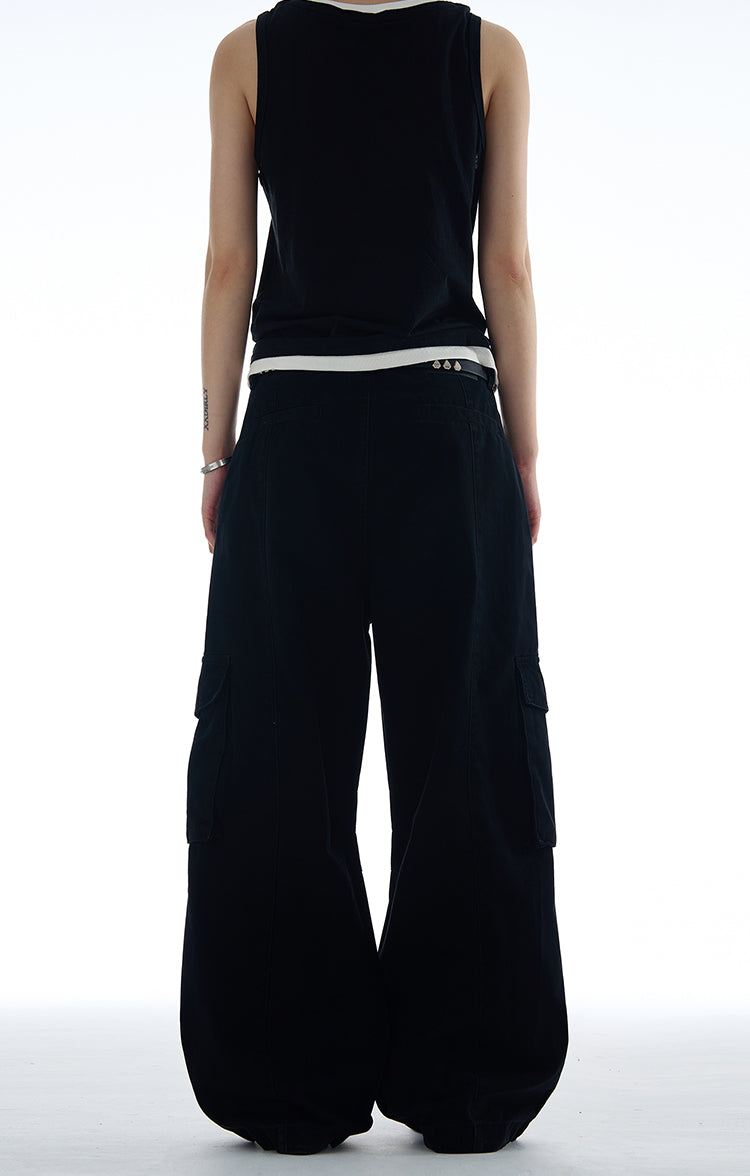 MADWITCH VINTAGE MULTI-POCKET CARGO PANTS #CK6650