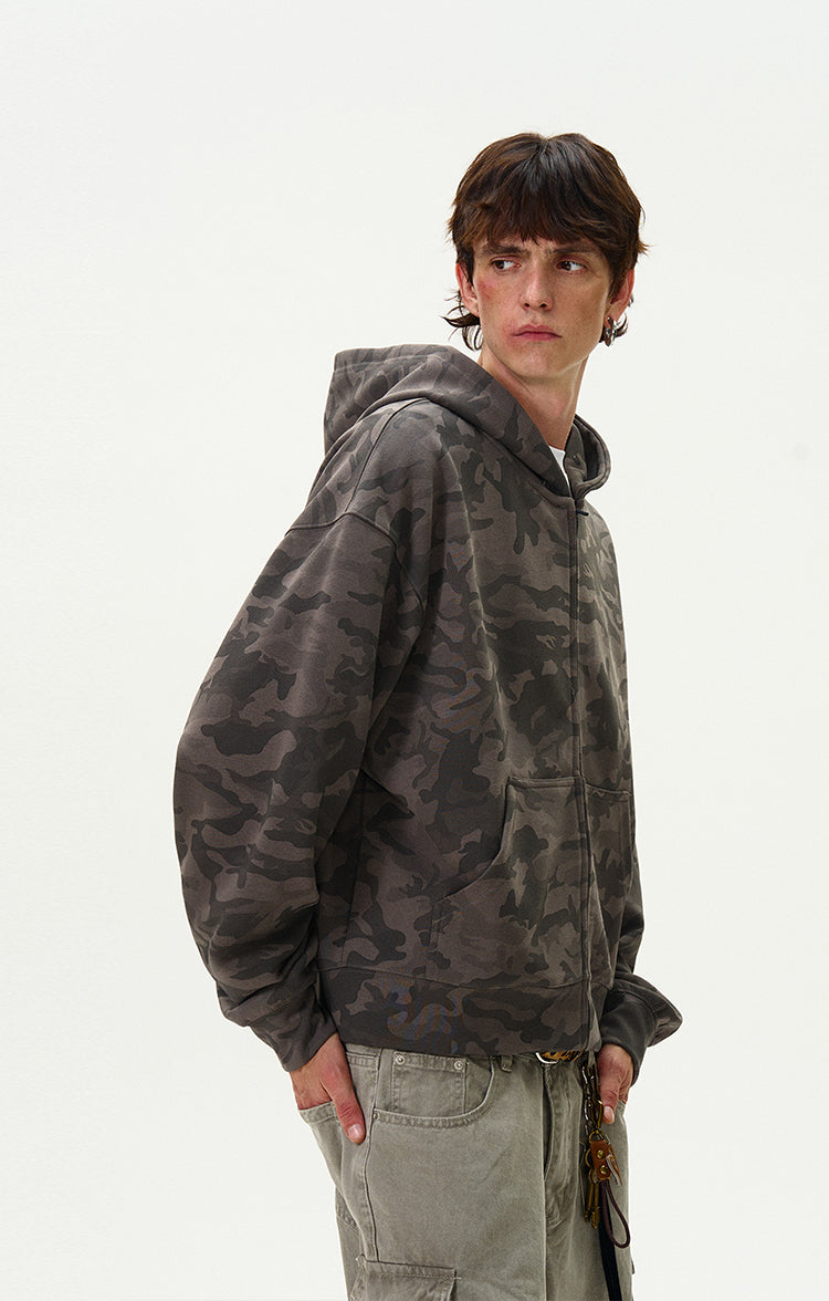 MADWITCH CAMOUFLAGE HOODED TOP #0188