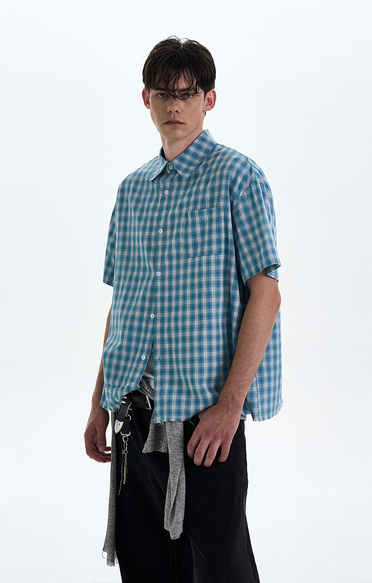 MADWITCH VINTAGE PLAID SHIRT #RC189
