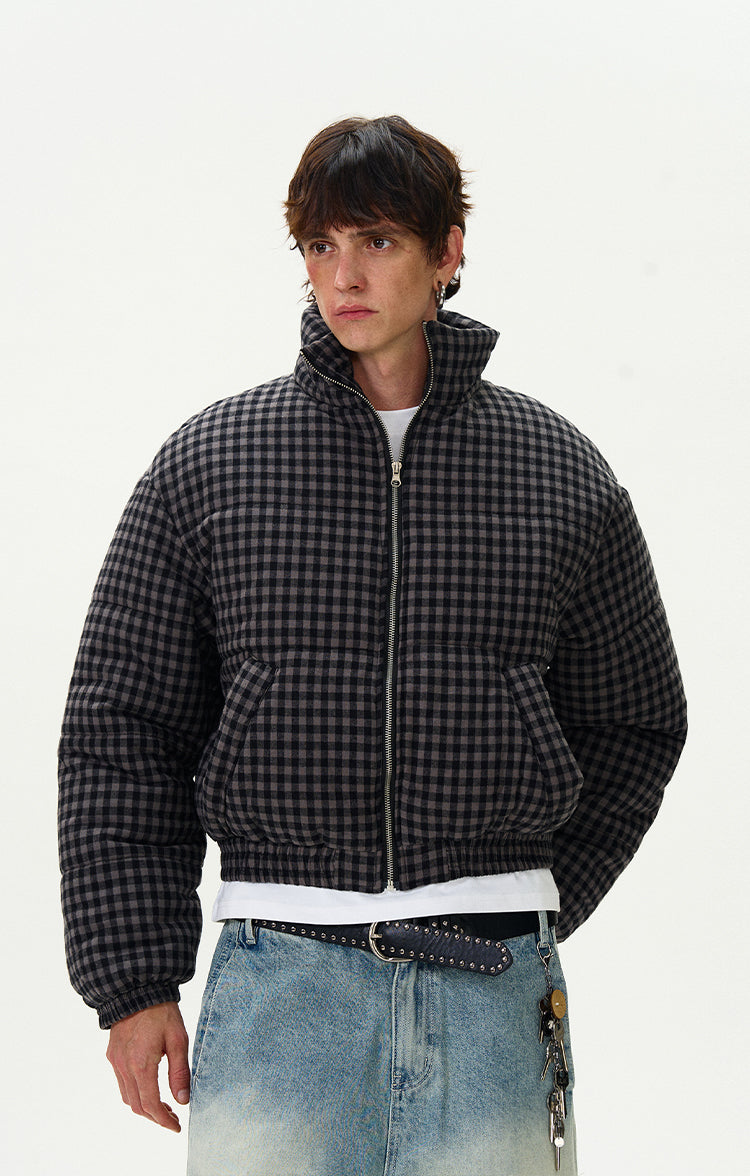 MADWITCH SHORT PLAID COTTON JACKET #RW134