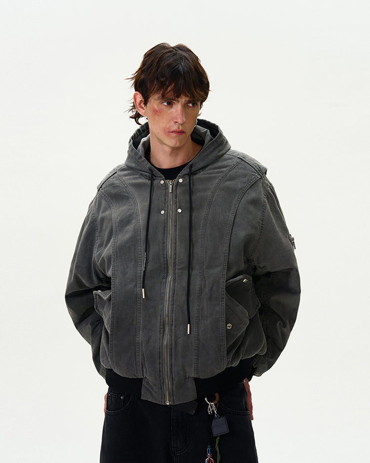MADWITCH VINTAGE LOOSE-FIT COTTON JACKET #BM254