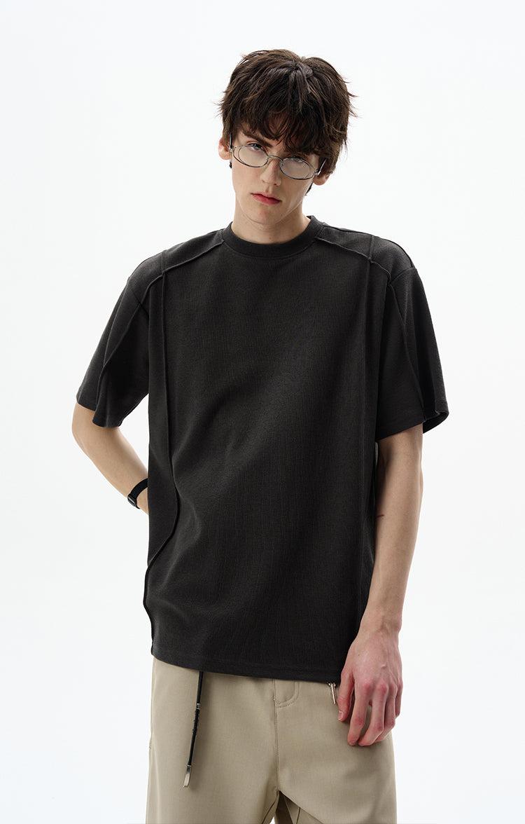 MADWITCH PANELED CREW NECK TEE #UTU009