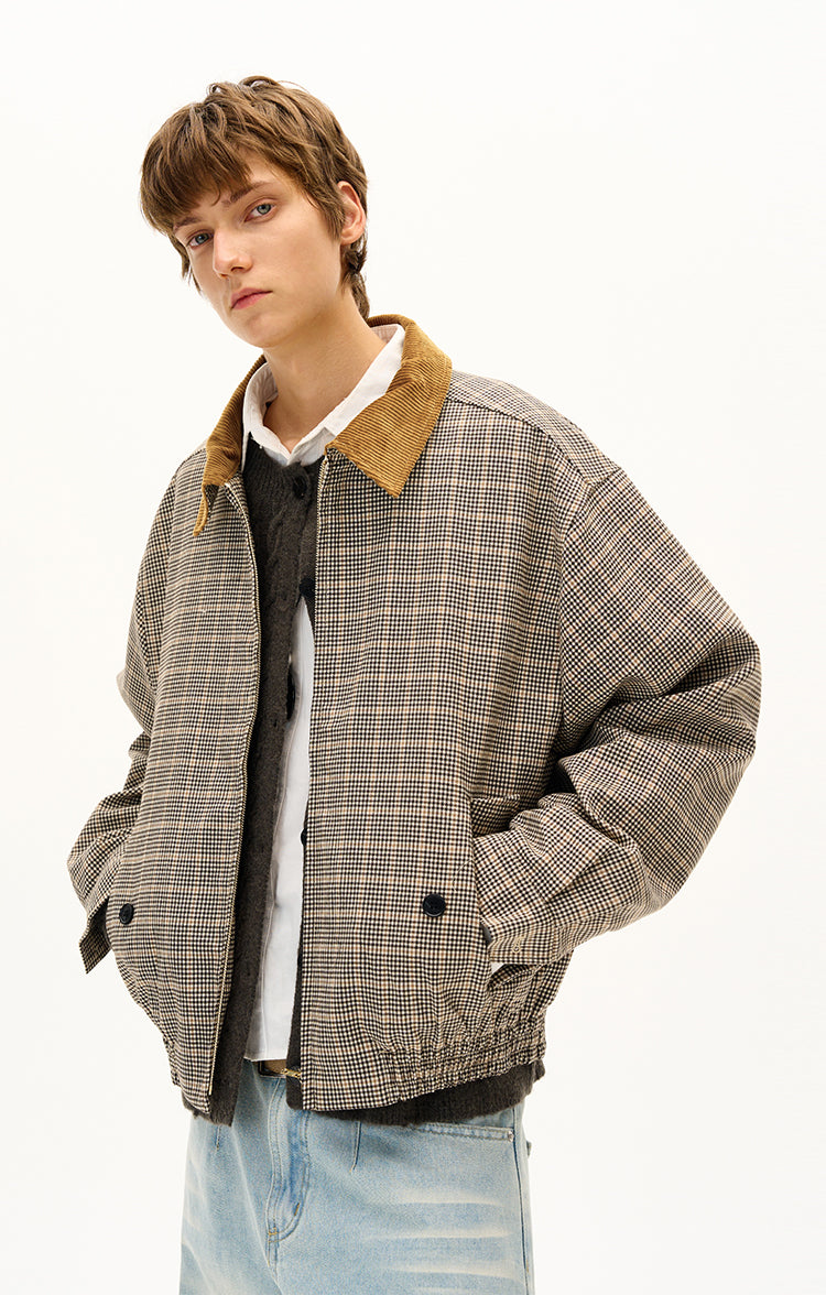 MADWITCH UNISEX CONTRAST COLLAR PATCHWORK JACKET #G1412