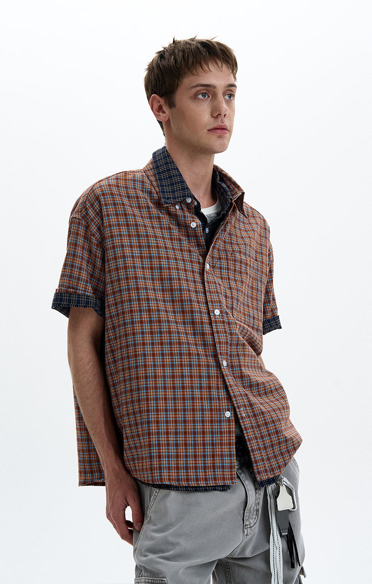 MADWITCH CONTRAST COLLAR SHIRT #CR230/CR232