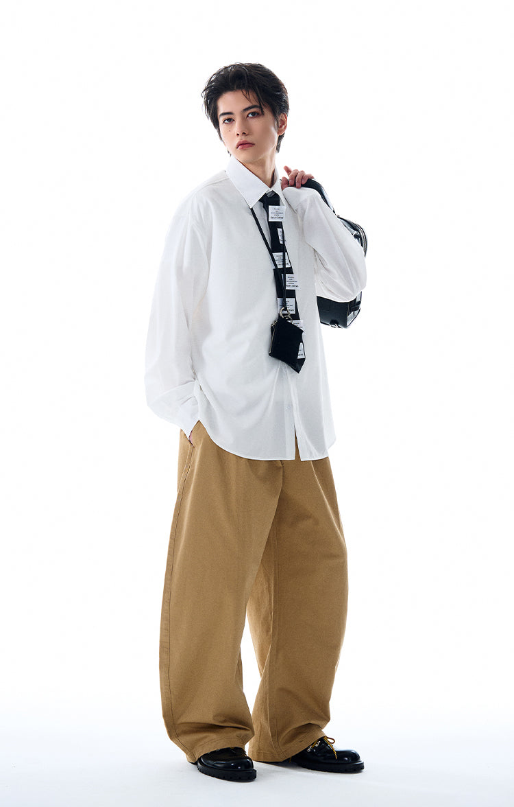 MADWITCH CLEANFIT TURN-DOWN COLLAR WHITE SHIRT #NR3288