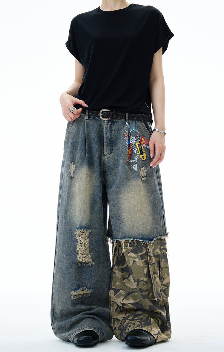 MADWITCH PATCHWORK VINTAGE DENIM #RK08