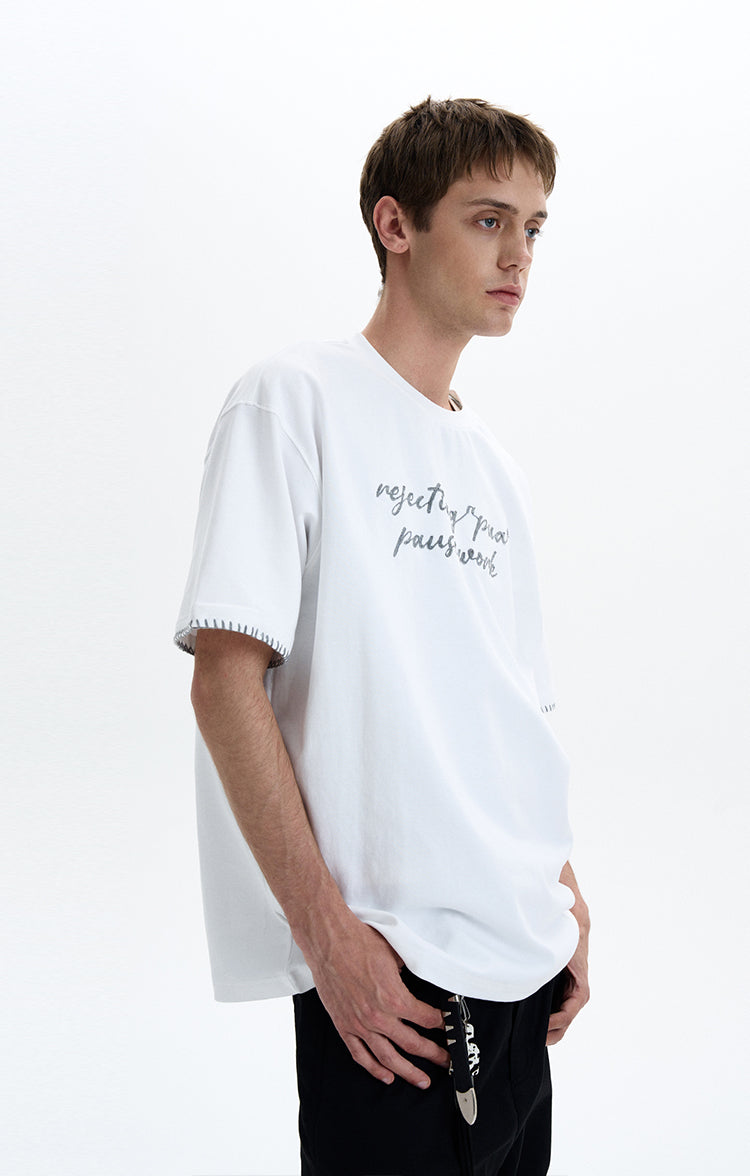 MADWITCH VERSATILE EMBROIDERED T-SHIRT #880312