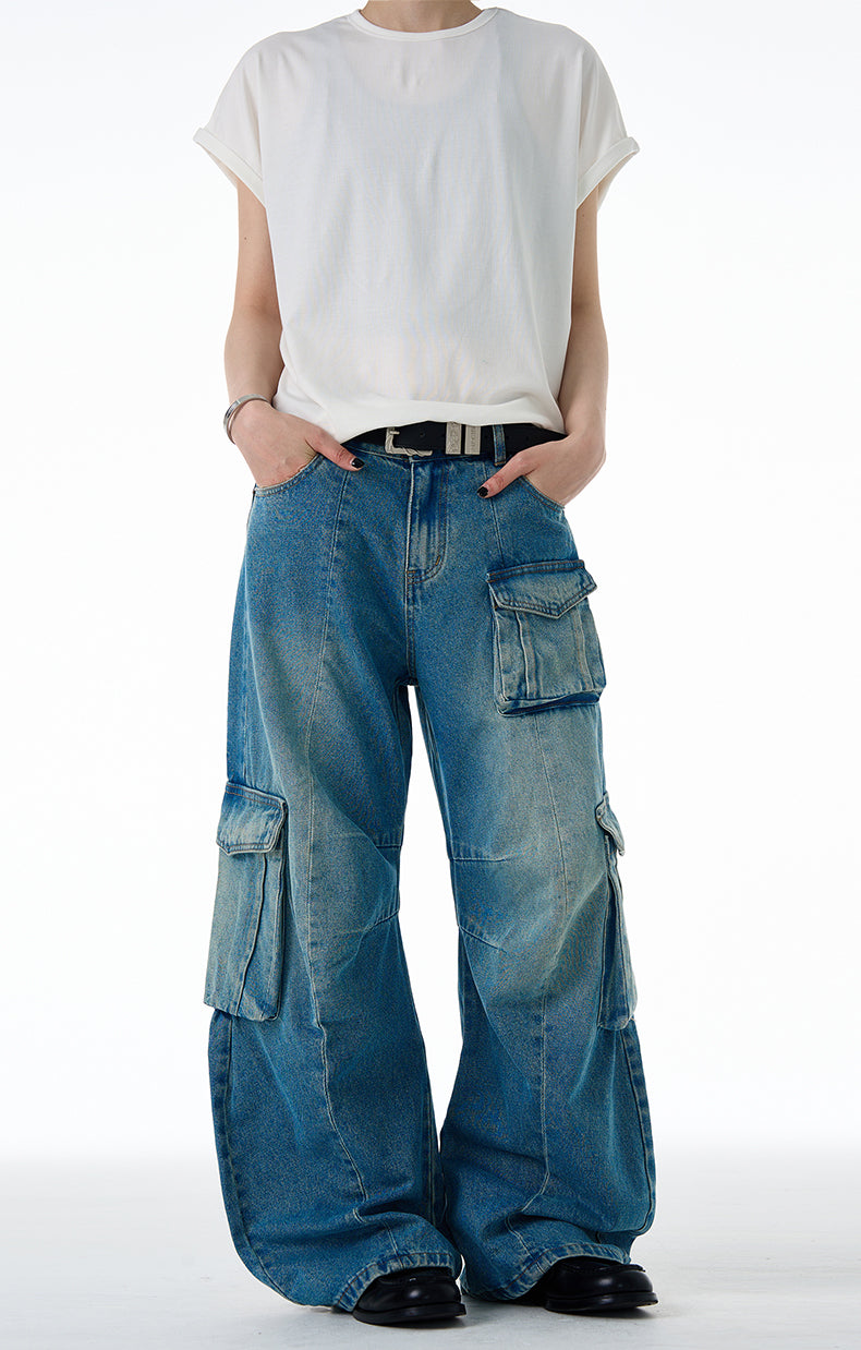 MADWITCH WASHED UTILITY JEANS #CK9617
