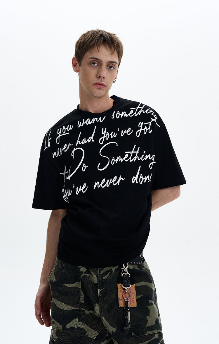 MADWIT LETTER PRINT TEE #27344