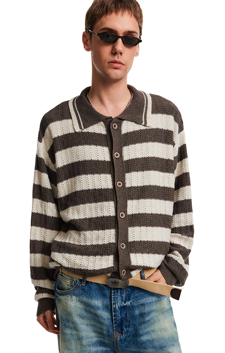 MADWITCH STRIPE LAZY CARDIGAN #68966