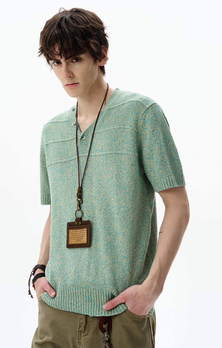 MADWITCH ELEGANT V-NECK TEE #YF897