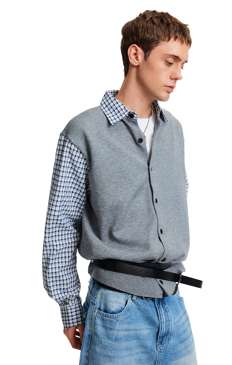 MADWITCH PATCH PLAID KNIT #51179