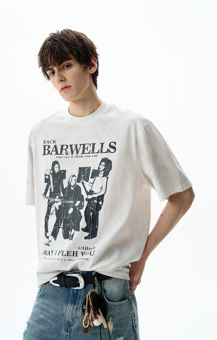MADWITCH ROCK RETRO TEE #BW25701