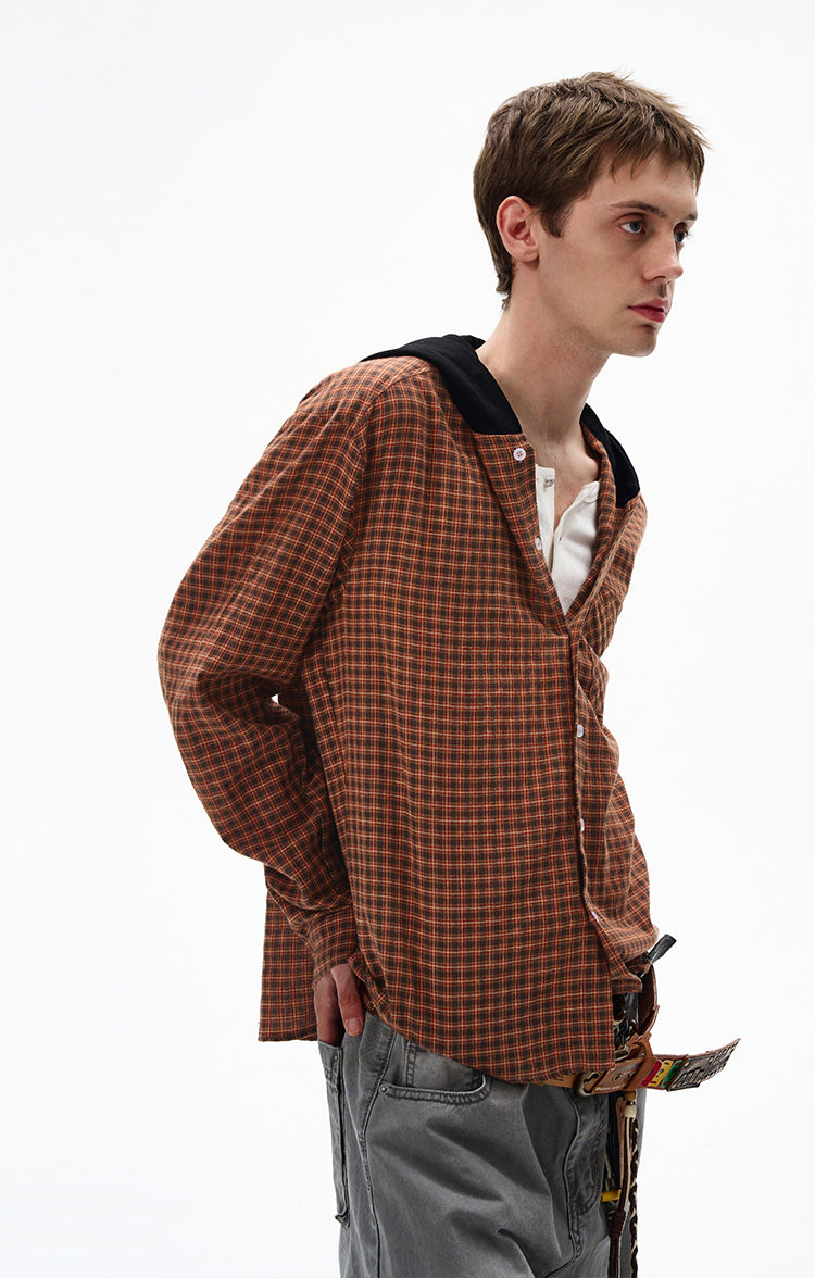 MADWITCH UNISEX COMMUTER HOODED SHIRT #CR602