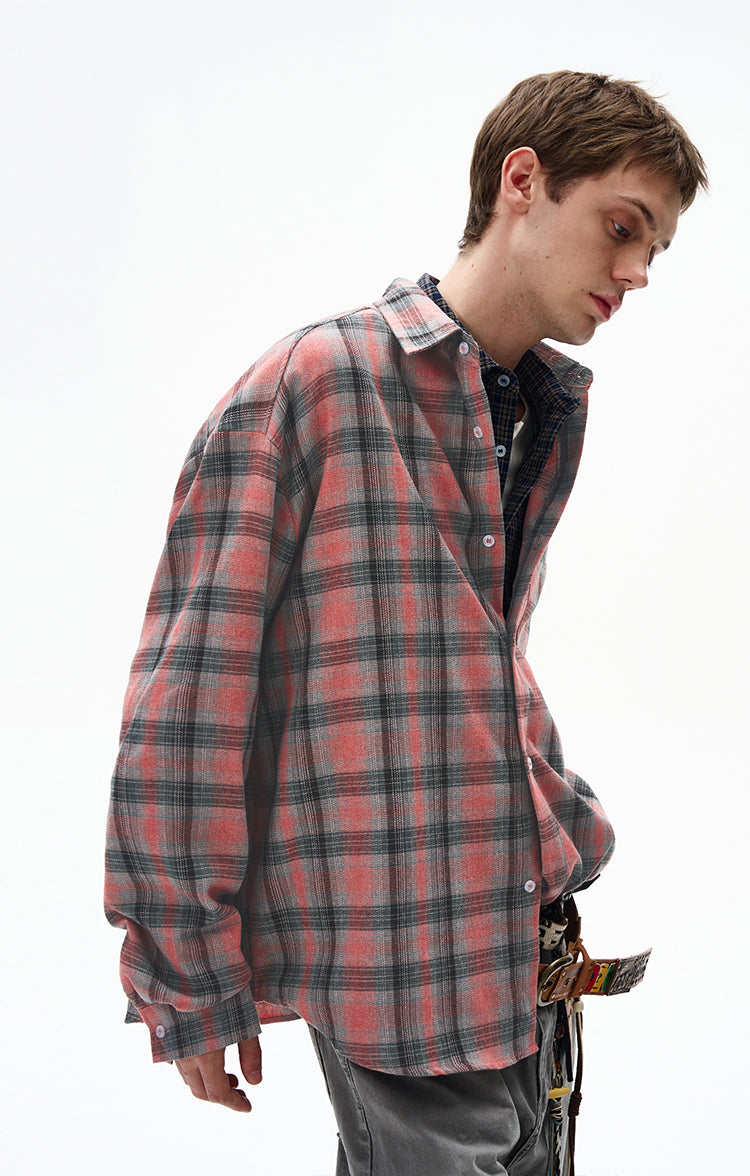 MADWITCH COLOR-BLOCK CHECKED TUNIC #CR603