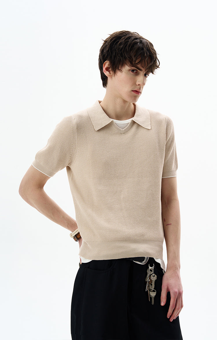 MADWITCH SILK-LIKE KNIT TSHIRT #YF902