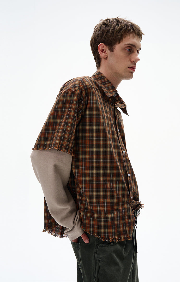 MADWITCH UNISEX FAUX TWO-PIECE SHIRT #CR601
