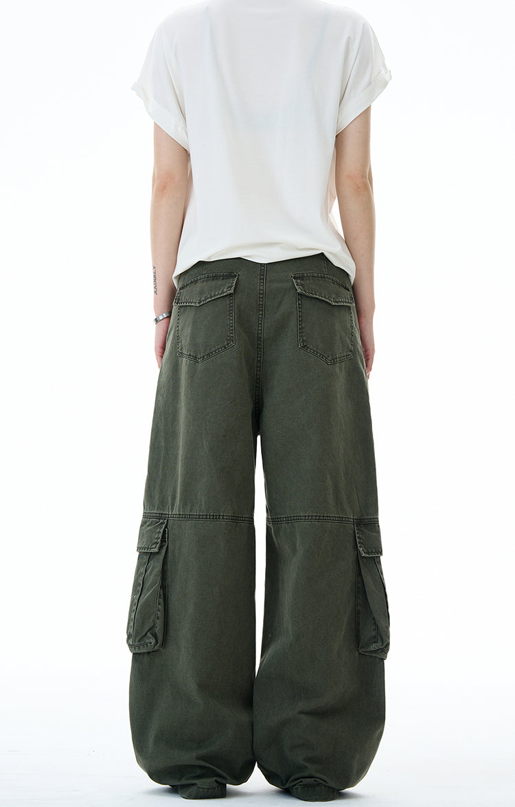MADWITCH DISTRESSED UTILITY CARGO PANTS #RK164