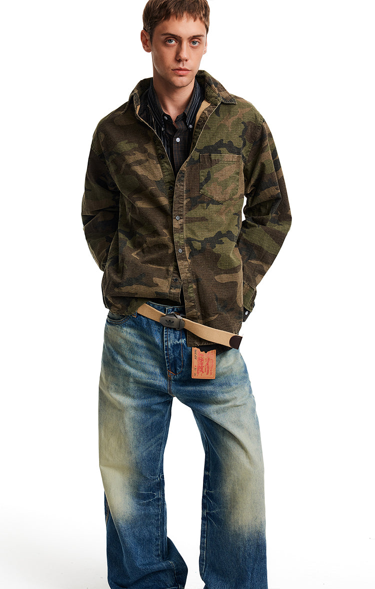 MADWITCH TEXTURED ARMY BLOUSE #AW25096