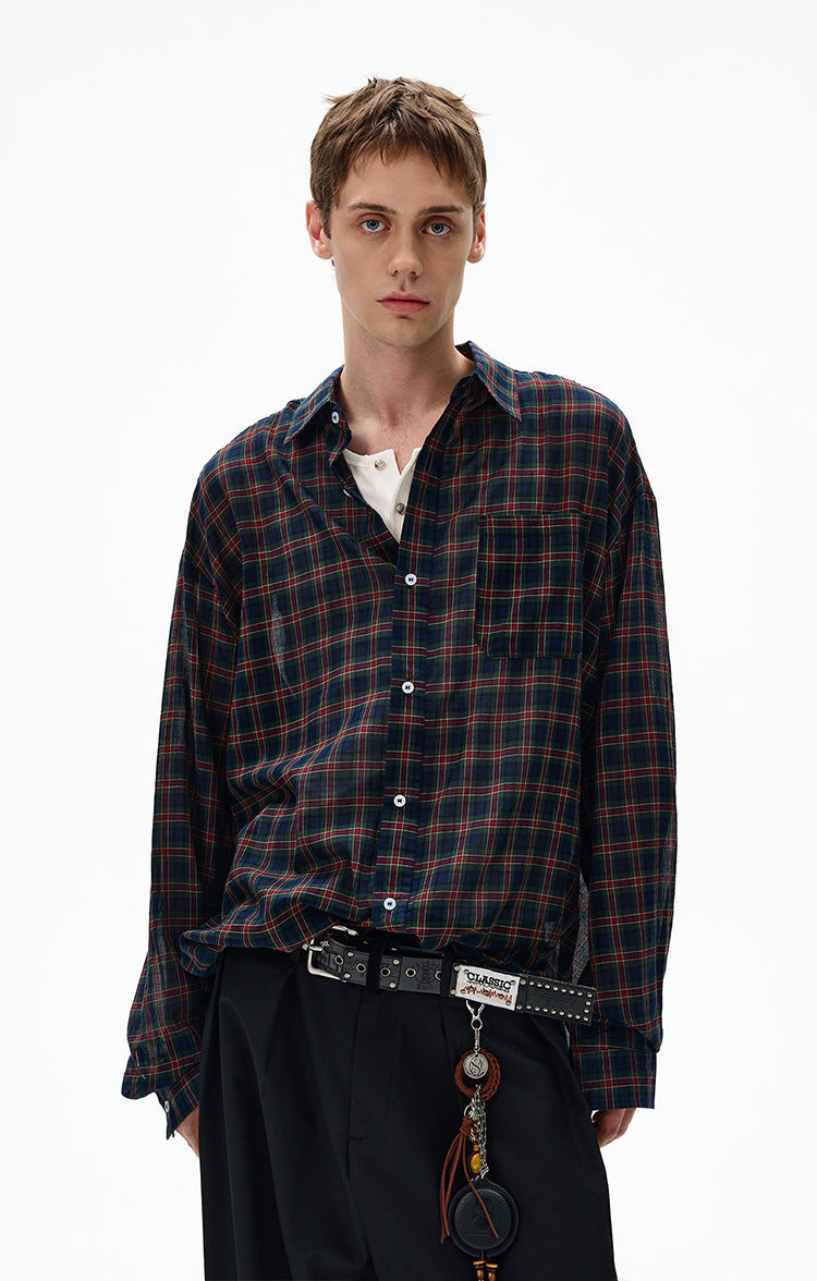 MADWITCH UNISEX VINTAGE OLD MONEY STYLE LONG SHIRT #CR606