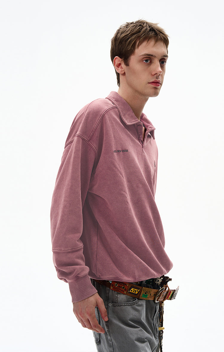 MADWITCH UNISEX RETRO POLO SWEATSHIRT #9693