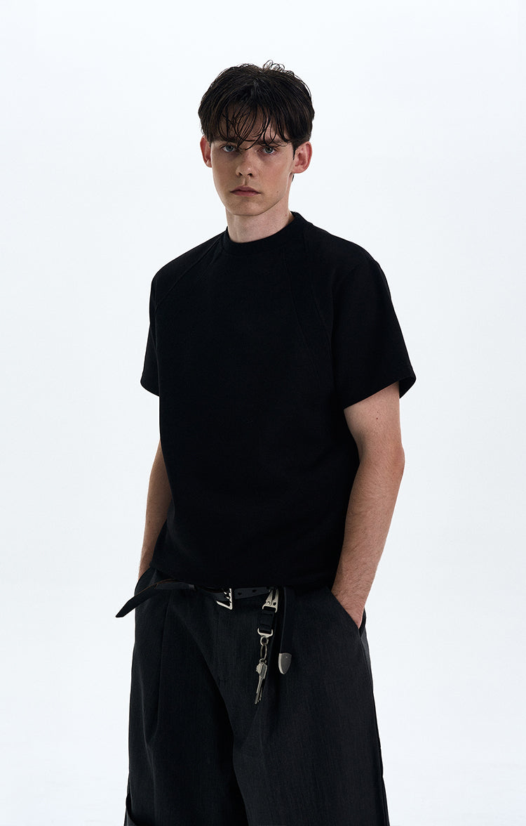 MADWITCH BOXY STRAIGHT SHOULDER T-SHIRT #XY24002