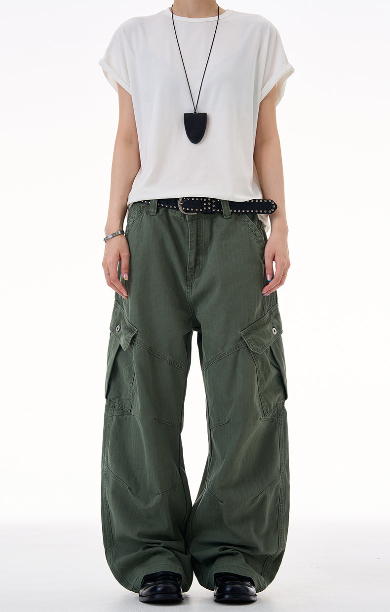 MADWITCH UTILITY RELAXED FIT PANTS #CK3557