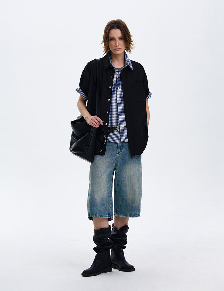 MADWITCH SOLID COLOR CASUAL T-SHIRT #AW2533