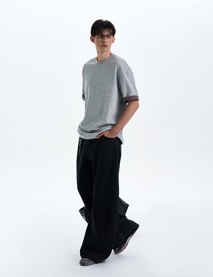 MADWITCH VINTAGE ROLLED HEM TEE #C1785C25