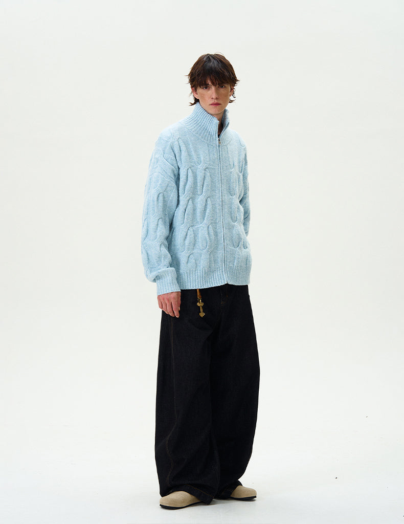 MADWITCH HALF-TURTLENECK CARDIGAN SWEATER #MY008