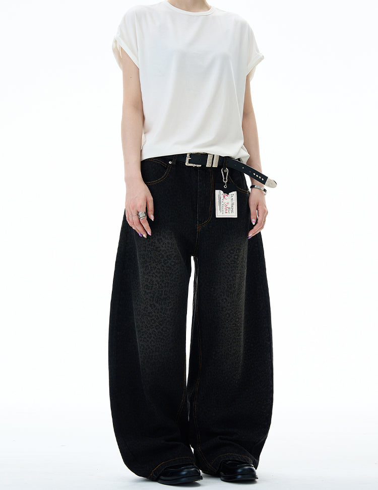 MADWITCH WASHED LEOPARD FLARE PANTS #BNK157